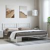vidaXL Estrutura de cama com cabeceira 183x213 cm metal branco