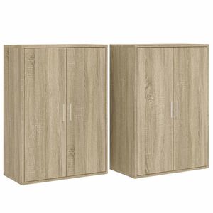 vidaXL Aparadores 2 pcs 60x31x84 cm derivados madeira carvalho sonoma