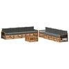 vidaXL Conjunto de Sof&aacute;s para Exterior 9 pcs Natural e Antracite