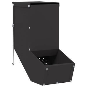 vidaXL Comedouro para Coelhos Preto 12,5 x 26 x 28,5 cm 1 kg