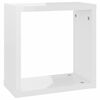 vidaXL Prateleiras parede forma de cubo 6 pcs 30x15x30cm branco brilh.