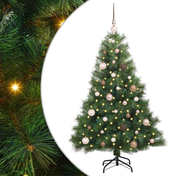 vidaXL &Aacute;rvore de Natal Artificial com 150 LEDs Verde 150 cm PE e PVC