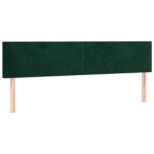 vidaXL Cabeceiras verde-escuro 160x5x78/88 cm veludo