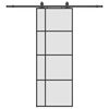 vidaXL Porta deslizante c/ conj. ferragens 76x205cm vidro ESG preto