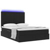 vidaXL Cama com arruma&ccedil;&atilde;o e LED com colch&atilde;o Preto 140 x 190 cm Veludo