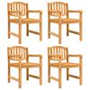 vidaXL Cadeiras de jardim 4 pcs 58x59x88 cm madeira de teca maci&ccedil;a