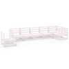 vidaXL 7 pcs conjunto lounge de jardim pinho maci&ccedil;o branco
