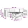 vidaXL Conjuntos de sof&aacute;s 5 pcs Natural Madeira S&oacute;lida de Ac&aacute;cia