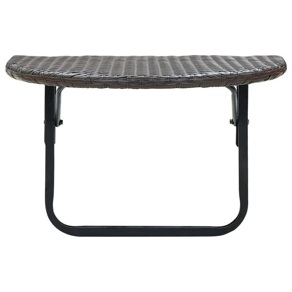 vidaXL Mesa para varanda 60x60x40 cm vime PE castanho