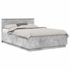 vidaXL Estrutura da Cama com cabeceira Cinzento Cimento 160 x 200 cm