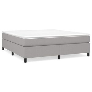 vidaXL Estrutura de cama com molas 160x200 cm tecido cinzento-claro