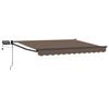 vidaXL Toldo retr&aacute;til manual com LEDs Cinzento-acastanhado