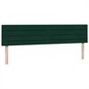 vidaXL Cama com molas/colch&atilde;o 180x210 cm veludo verde-escuro