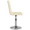 vidaXL Cadeiras de jantar girat&oacute;rias 2 pcs tecido cor creme
