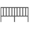 vidaXL Cabeceira de cama 186x4x100 cm pinho maci&ccedil;o cinzento