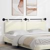 vidaXL Cabeceira Suspensa Montado na parede Liso Creme 190 x 55 x 5 cm