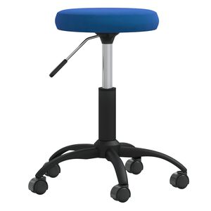 vidaXL Cadeira de escrit&oacute;rio girat&oacute;ria veludo azul
