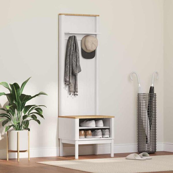 vidaXL Arm&aacute;rio de Corredor FLORO Branco 50 x 40 x 158 cm