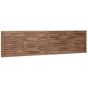 vidaXL Cabeceira de Cama Natural Madeira de Teca S&oacute;lida