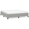 vidaXL Estrutura de cama sem colch&atilde;o tecido cinzento-claro super king