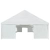 vidaXL Tenda para festas PE 6x16 m branco