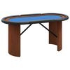 vidaXL Mesa de p&oacute;quer 10 jogadores 160x80x75 cm azul