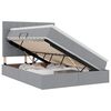 vidaXL Cama com arruma&ccedil;&atilde;o e colch&atilde;o Cinzento-claro 140 x 190 cm tecido