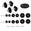 vidaXL Conjunto de haltere com discos 40 kg ferro fundido/a&ccedil;o cromado