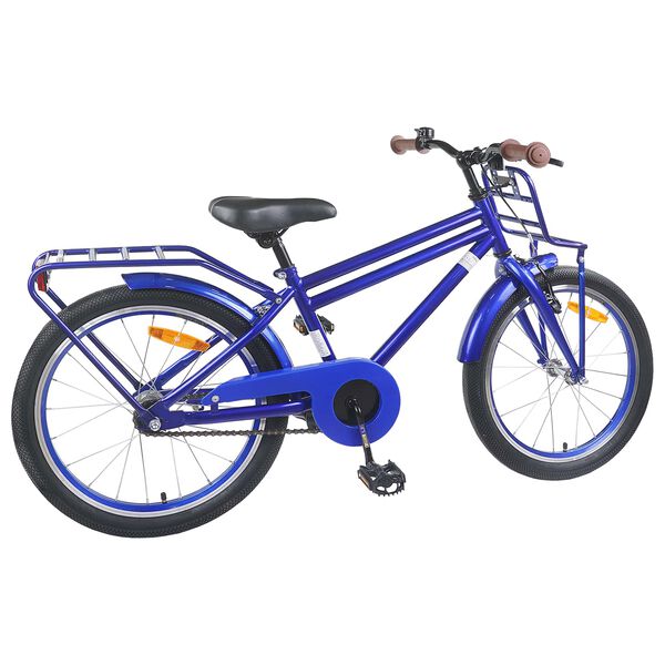 vidaXL Bicicleta Infantil 18 Polegadas para 5-7 anos Azul Escuro