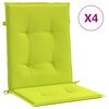 vidaXL Almofad&otilde;es lombares p/ cadeiras jardim 4pcs oxford verde brilh.