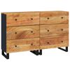 vidaXL Aparadores 2 pcs 60x33x75 cm madeira de ac&aacute;cia maci&ccedil;a