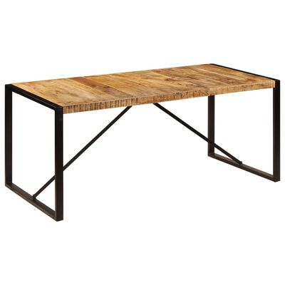 vidaXL Mesa de jantar madeira de mangueira maciça áspera 180 cm