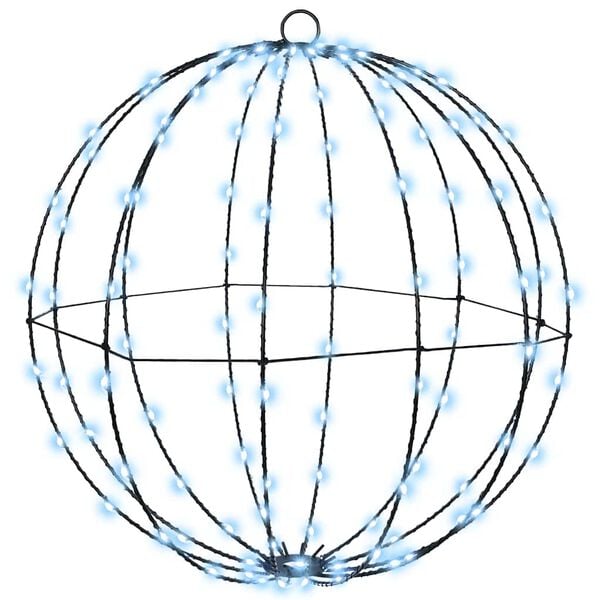 vidaXL Bola com 160 LEDs Branco frio 50,5 x 50,5 x 52 cm Metal