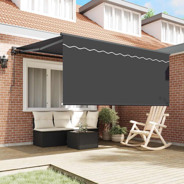 vidaXL Toldo Retr&aacute;til Antracite 350 x 250 cm Poli&eacute;ster e Alum&iacute;nio