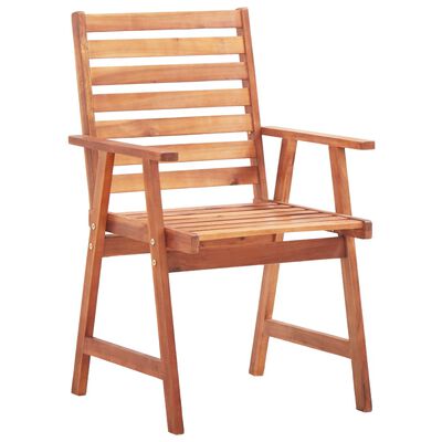 vidaXL Cadeiras jantar p/ jardim 2 pcs madeira acácia maciça