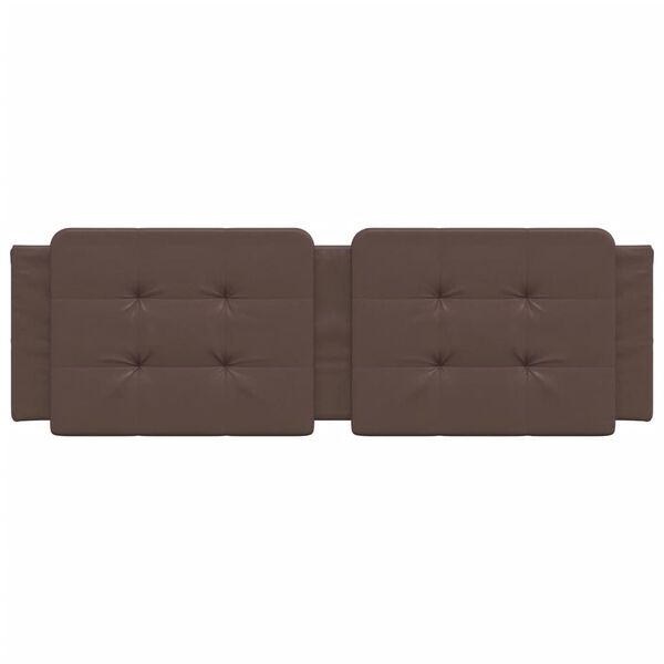 vidaXL Almofad&atilde;o de cabeceira Zadar 160 cm couro artificial castanho