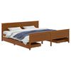 vidaXL Estrutura cama c/ 4 gavetas 180x200cm pinho maci&ccedil;o castanho mel