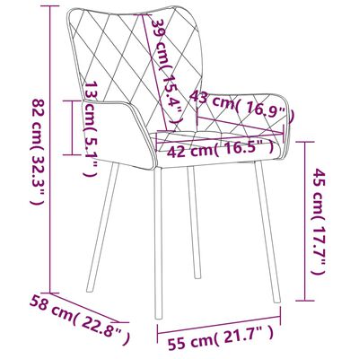 vidaXL Cadeiras de jantar 2 pcs tecido cinzento-acastanhado