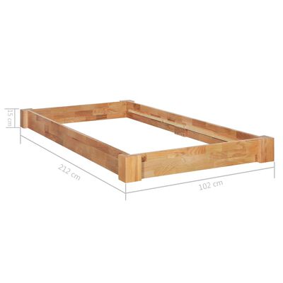 vidaXL Estrutura de cama 90x200 cm madeira carvalho maciça