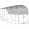 vidaXL Gaiola para Galinha Contra a Parede Prateado 600 x 150 x 215 cm