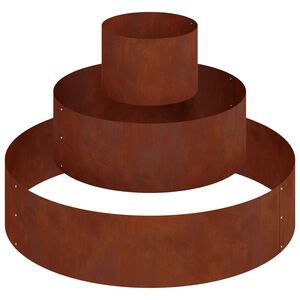 vidaXL Vaso de Jardim Ferro Enferrujado 90 x 90 x 20 cm