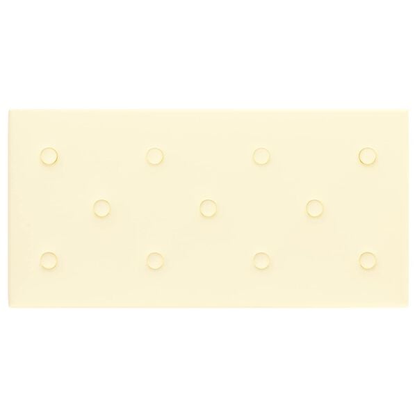 vidaXL Cabeceira de Parede 12 pcs Creme 60 x 30 cm Couro Sint&eacute;tico