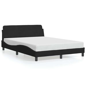 vidaXL Estrutura de cama Dover 120x200 cm veludo preto