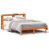 VidaXL Cama sem colch&atilde;o 140x190 cm pinho maci&ccedil;o castanho-mel