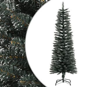 vidaXL &Aacute;rvore de Natal artificial fina com suporte 120 cm PVC verde