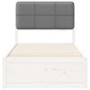 vidaXL Estrutura de Cama com Cabeceira Estofada Cinzento-claro