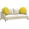 vidaXL Almofadas de Assento 2 pcs Amarelo Claro &Oslash;80 x 29 cm tecido