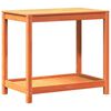 vidaXL Mesa de jardinagem com prateleira pinho maci&ccedil;o castanho-mel