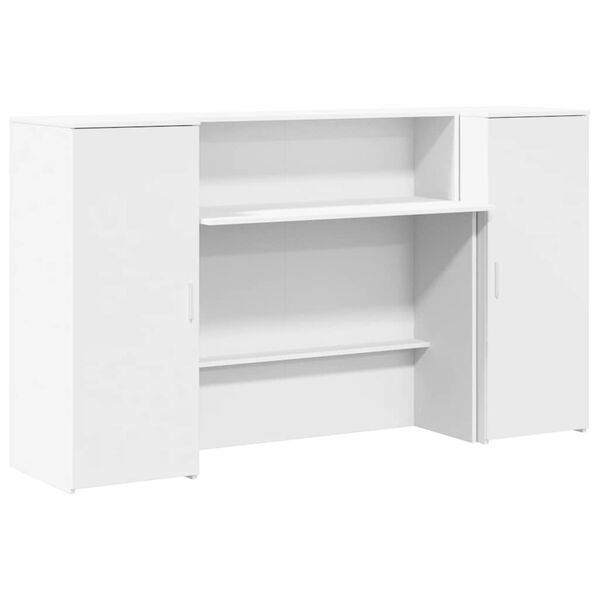 vidaXL Balc&atilde;o de recep&ccedil;&atilde;o Branco 180x50x103,5 cm Madeira projetada