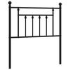 vidaXL Cabeceira de substitui&ccedil;&atilde;o 80 cm metal preto